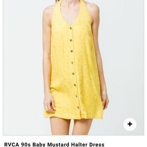 RVCA || NWT 90s Baby Mustard Halter Dress